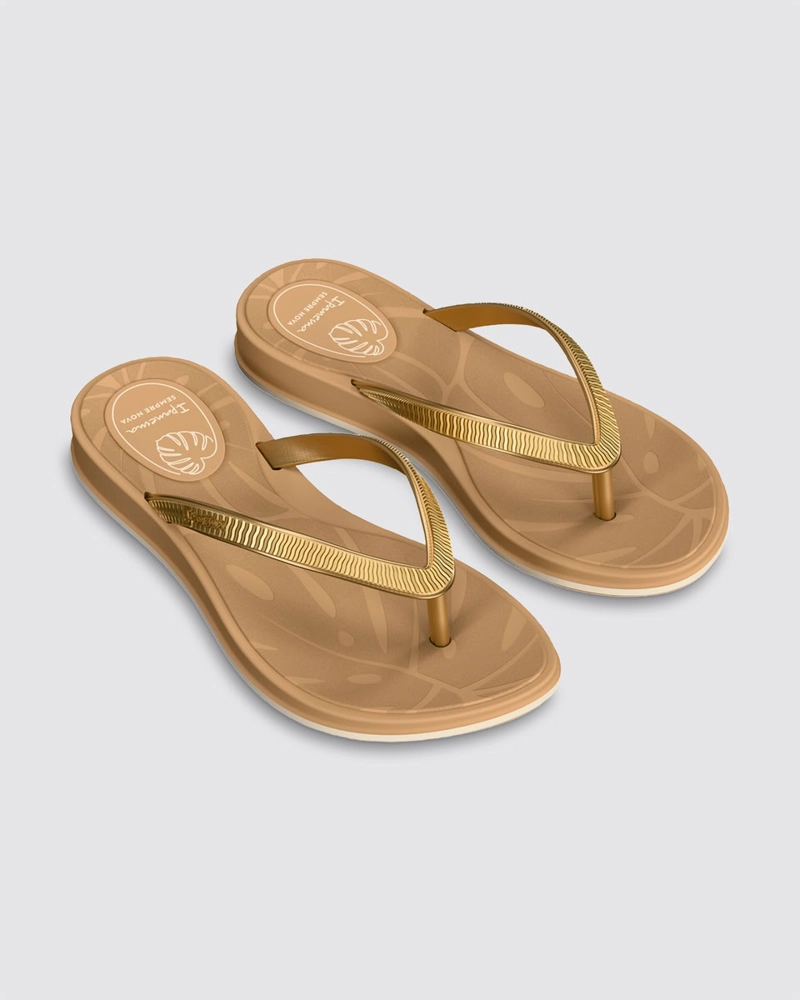 GR-IP-27570  BEIGE/ORO SANDALIA MUJER_ - 2
