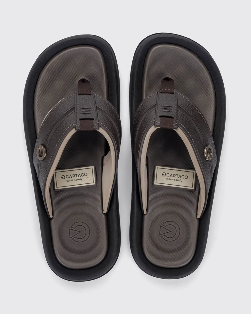 GR-CT-12525 MARRON OSCURO/BEIGE SANDALIA HOMBRE_ - 4
