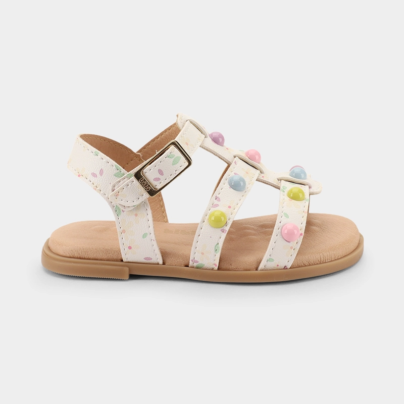 SANDALIA INFANTIL BLANCO SHINE BIBI - 1
