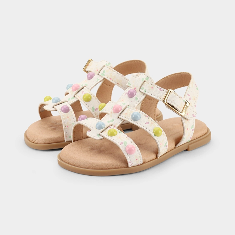 SANDALIA INFANTIL BLANCO SHINE BIBI - 2