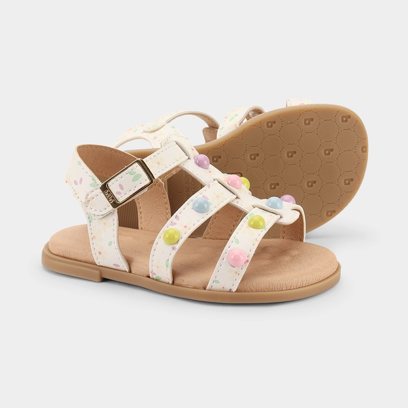SANDALIA INFANTIL BLANCO SHINE BIBI - 3