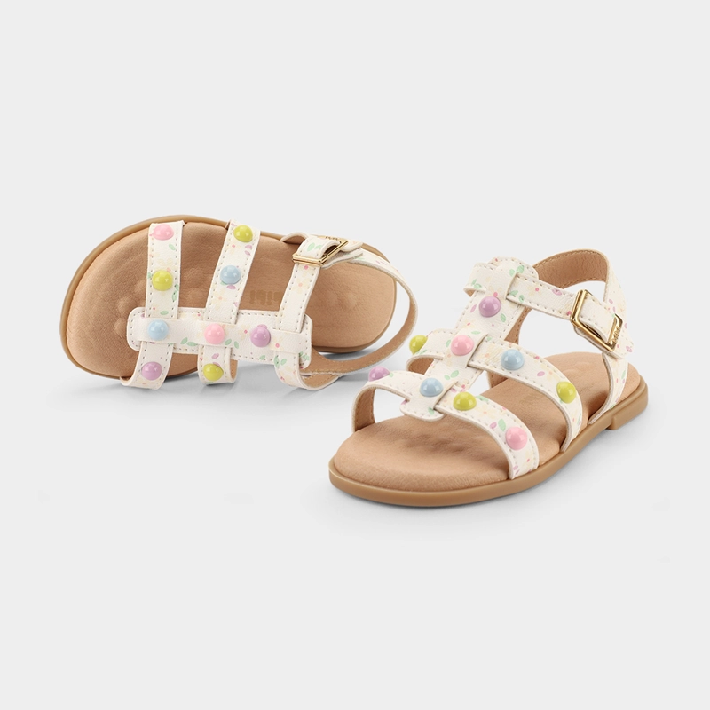 SANDALIA INFANTIL BLANCO SHINE BIBI - 4