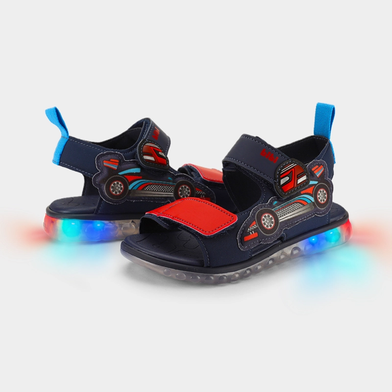 SANDALIA INFANTIL AZUL/ROJO SUMMER LIGHT 2.0 BIBI - 4