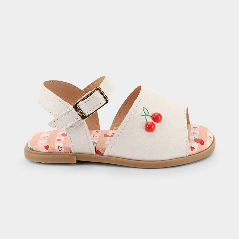SANDALIA INFANTIL BLANCO CHERRY SHINE BIBI - 1
