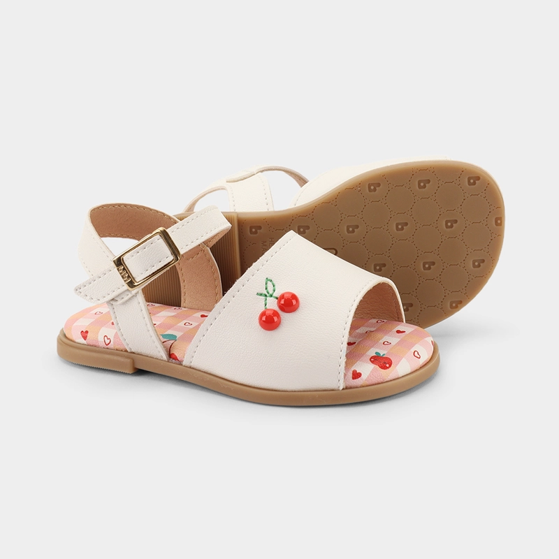 SANDALIA INFANTIL BLANCO CHERRY SHINE BIBI - 4