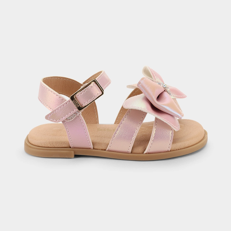 SANDALIA INFANTIL ROSADO MOÑO BIBI - 1