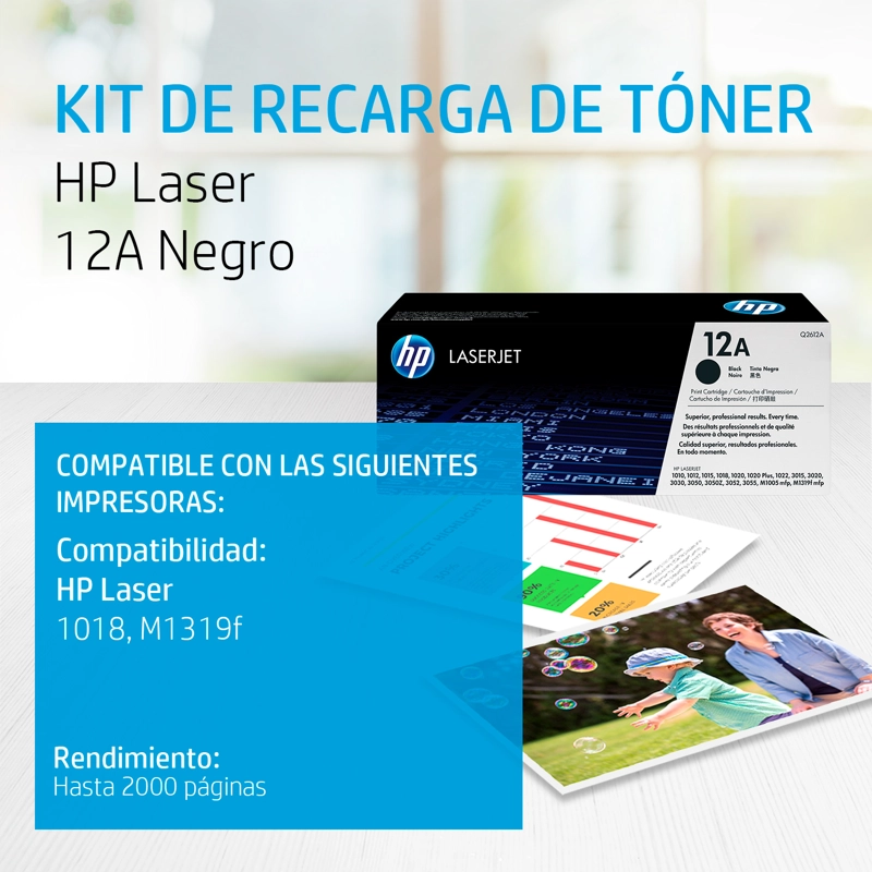 TONER HP 12A NEGRO LASERJET ORIGINAL - 2