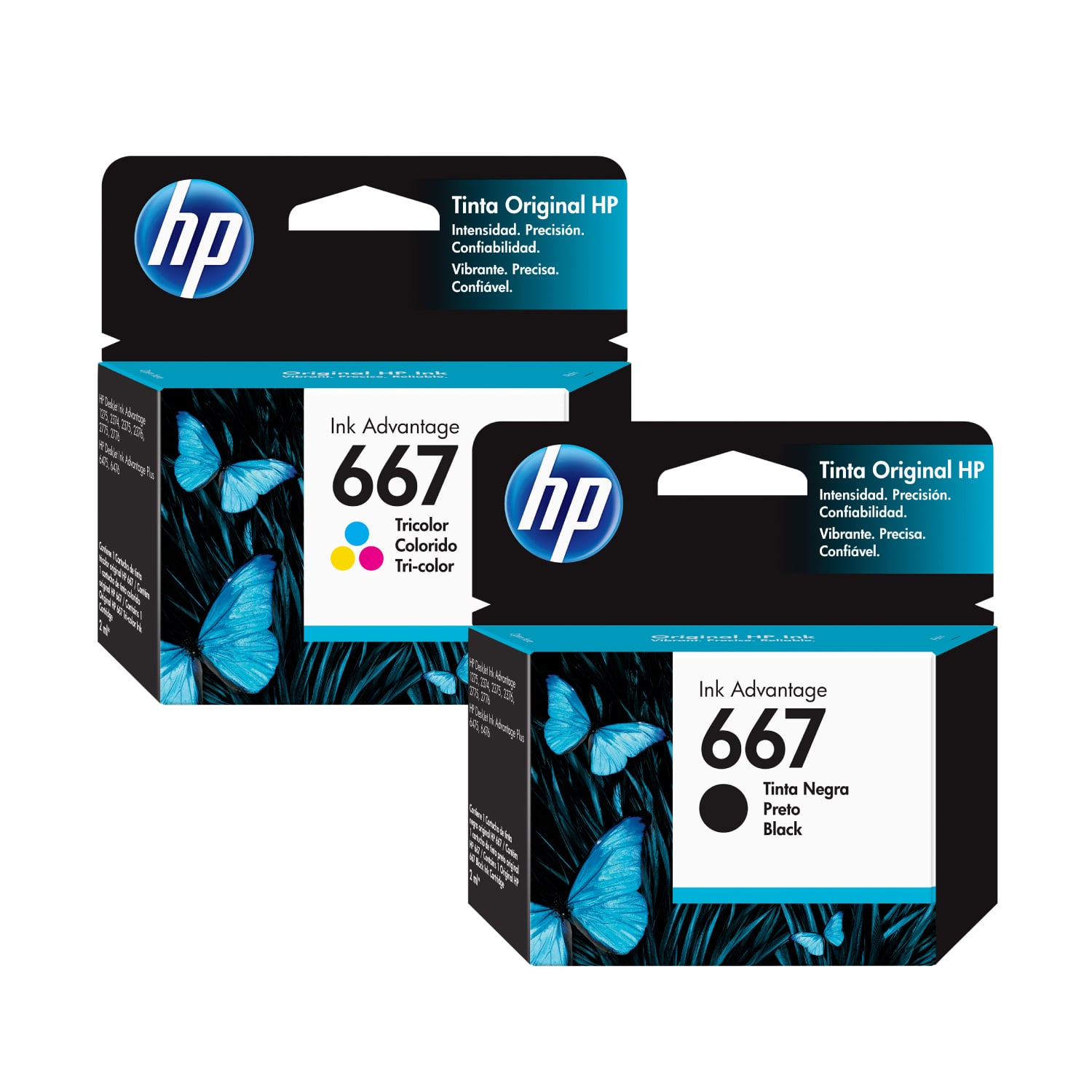 PACK CARTUCHOS DE TINTA ORIGINAL HP 667 NEGRA ORIGINAL + HP 667 TRICOLOR - 1