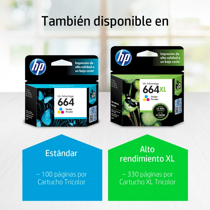 Cartucho de tinta HP 664 Tricolor Original - 2