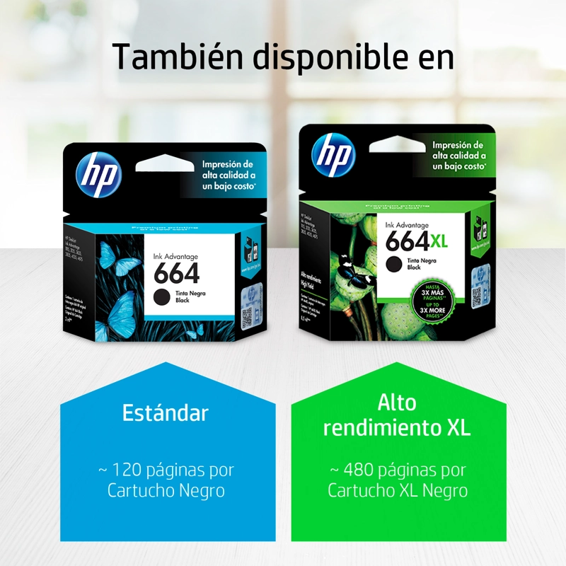 Cartucho de tinta HP 664 negra Original - 3