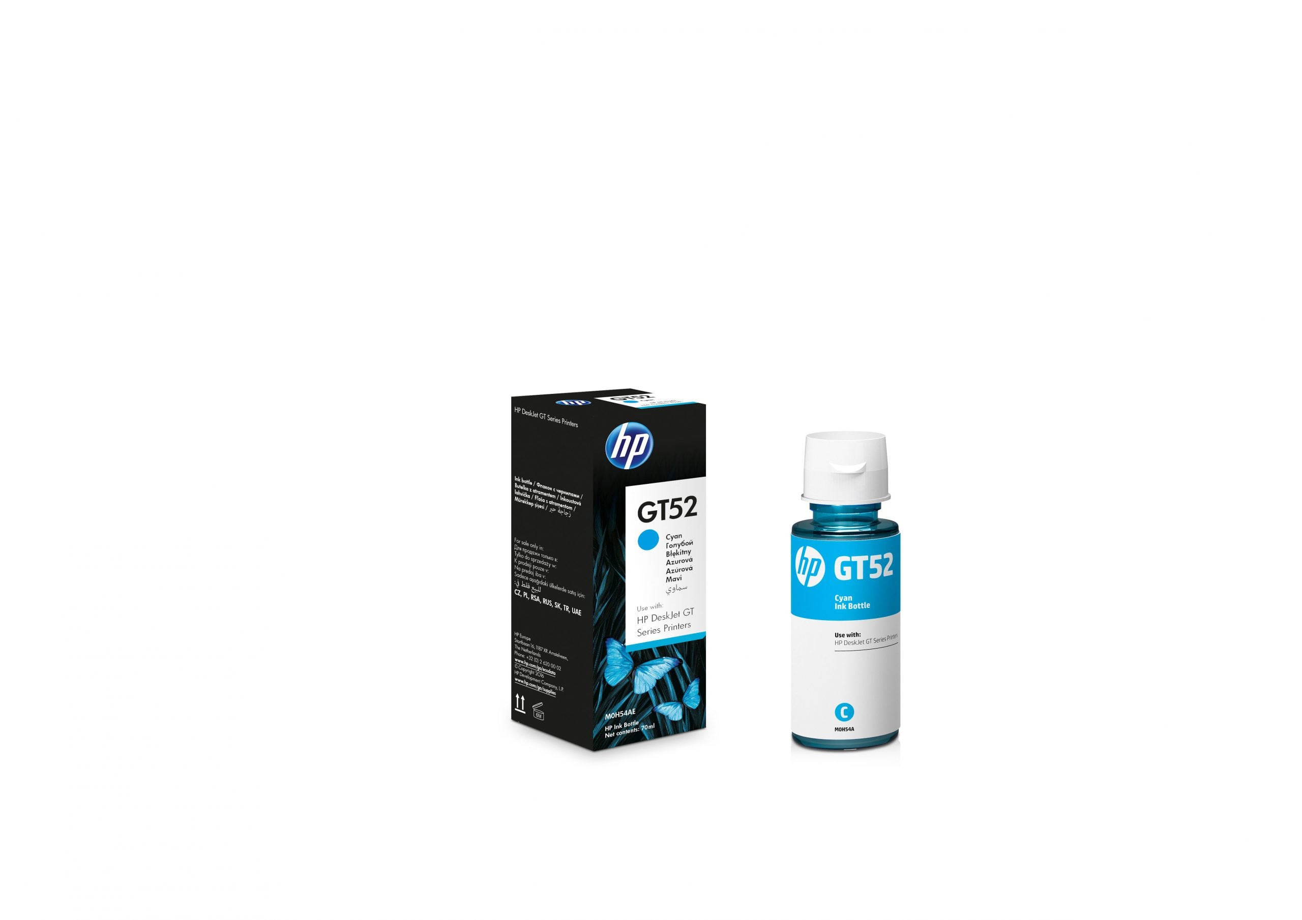 BOTELLA DE TINTA HP GT52 CIAN ORIGINAL - 3