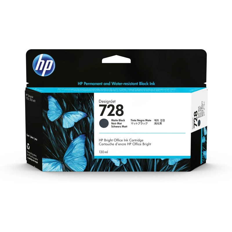 CARTUCHO DE TINTA HP NEGRO DESIGNJET 728 DE 130 ML MATE - 1