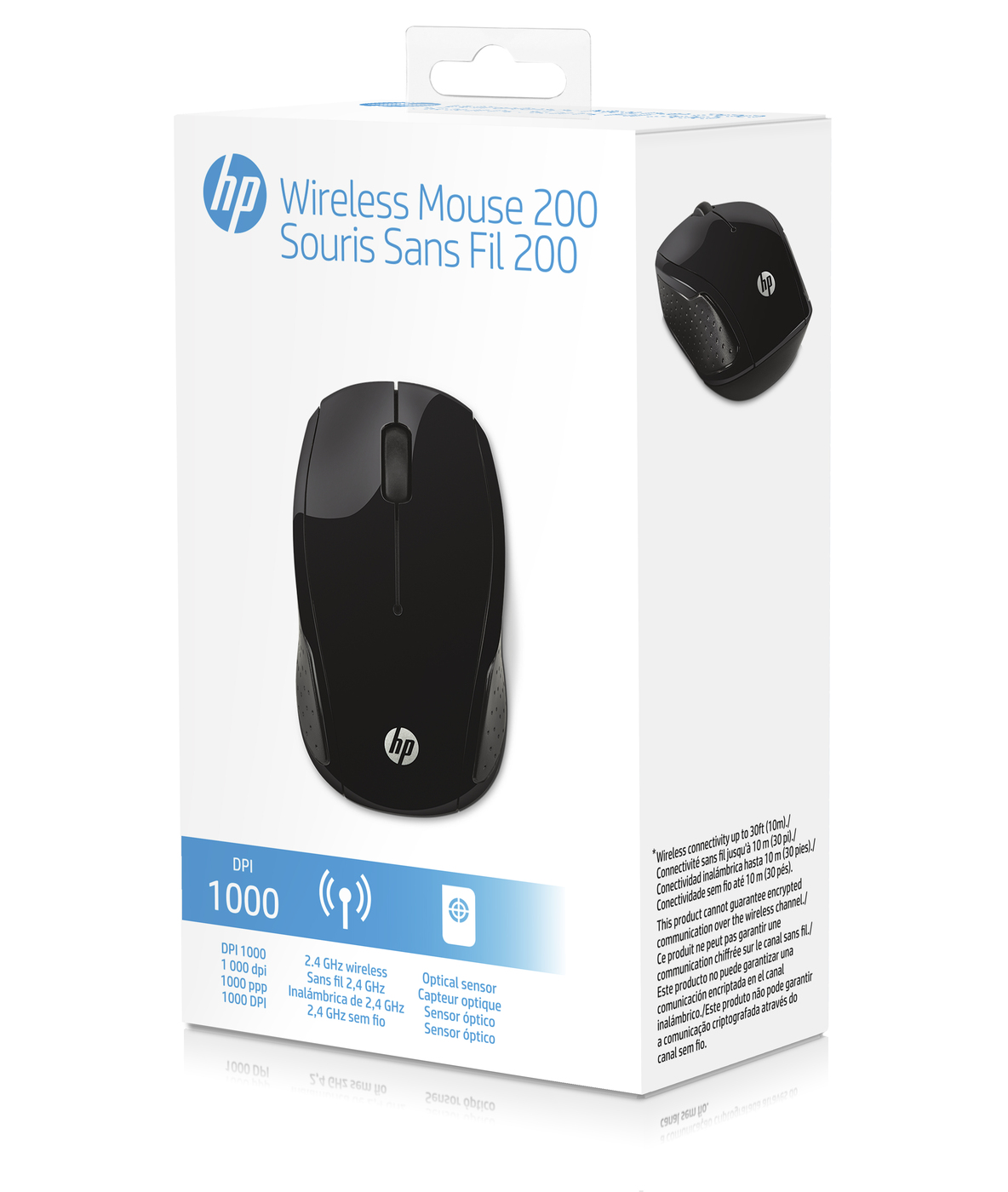 MOUSE HP 200 INALÁMBRICO NEGRO - 5