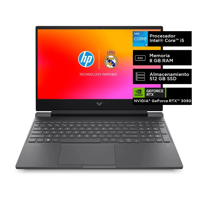 Notebook HP Gamer Victus 15-fa0025la Intel Core i5 8gb Ram 512gb Ssd RTX3050 4gb Windows 11 Home - 4
