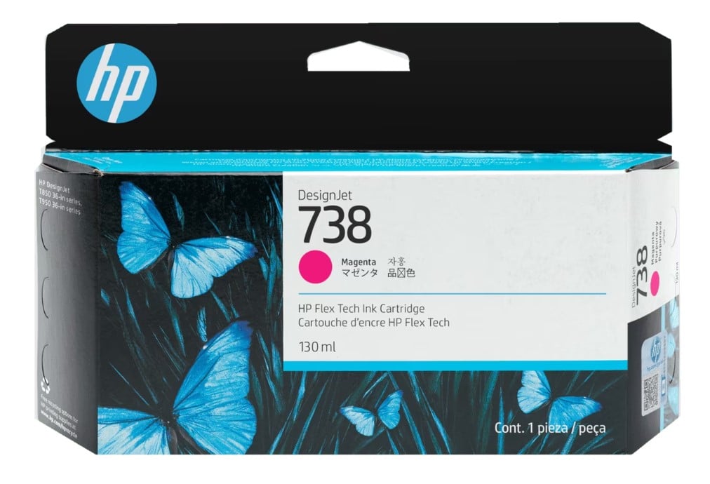 CARTUCHO DE TINTA HP MAGENTA DESIGNJET 738 DE 130 ML - 1