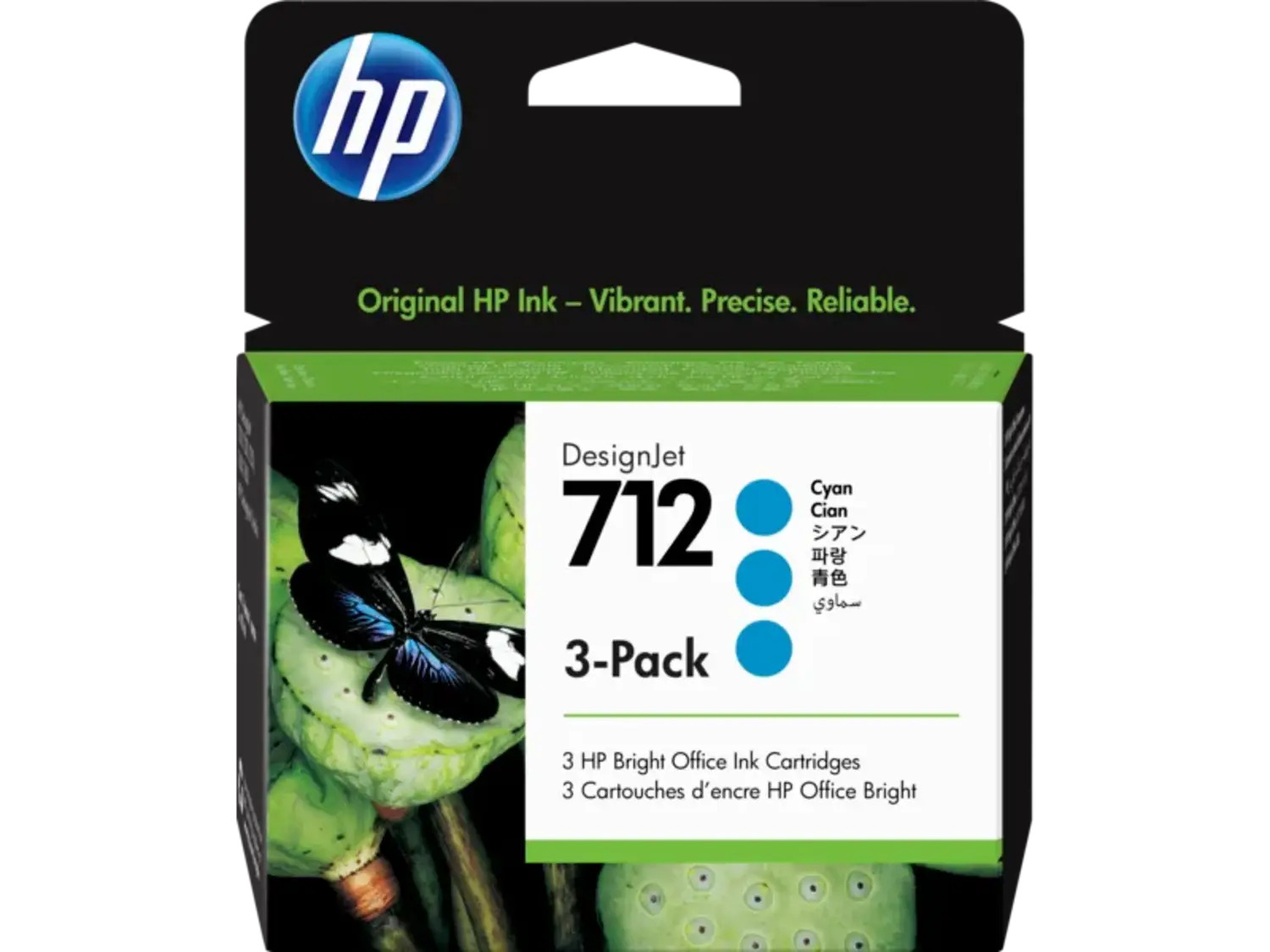 PACK DE 3 CARTUCHOS DE TINTA HP DESIGNJET 712 CIAN ORIGINAL - 1