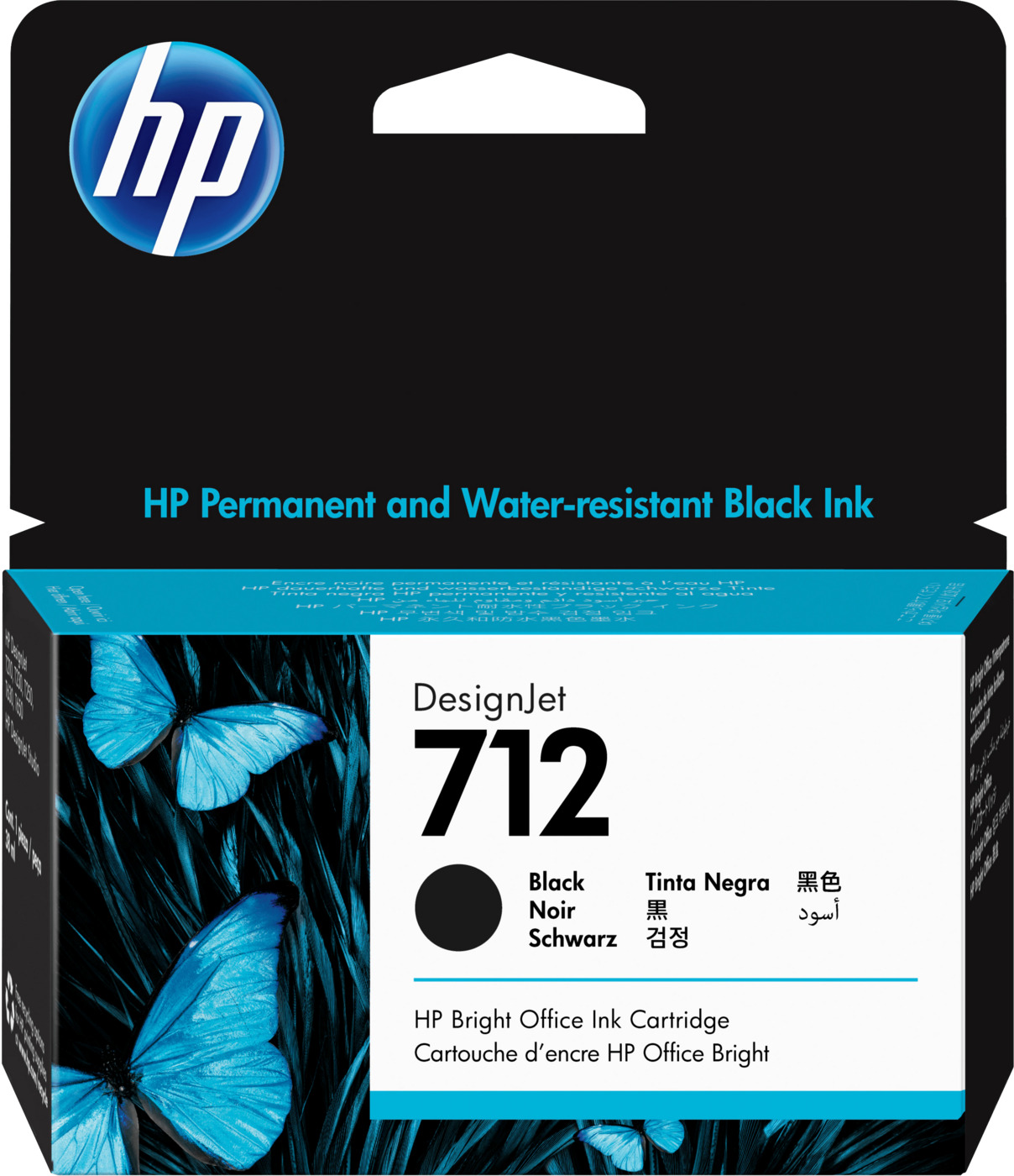 CARTUCHO DE TINTA HP 712 NEGRO DESIGNJET ORIGINAL - 1