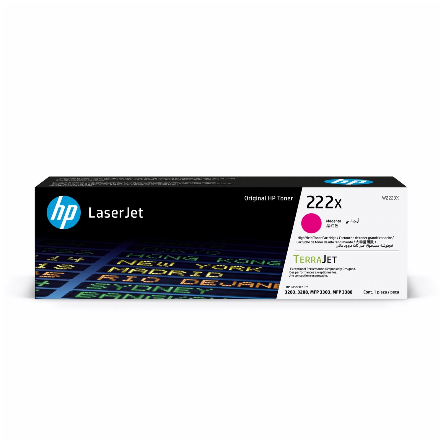 CARTUCHO DE TONER LASERJET HP 222X MAGENTA - 1