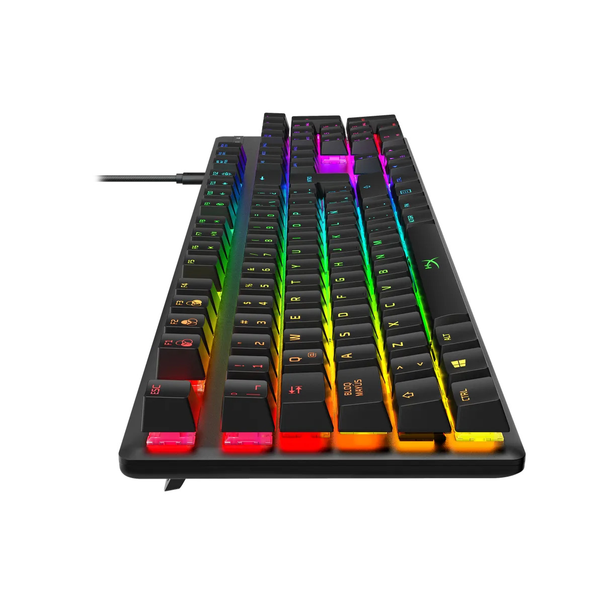 TECLADO HYPERX ALLOY CORE ROJO HX (DISPOSICION PARA LA) NEGRO - 5