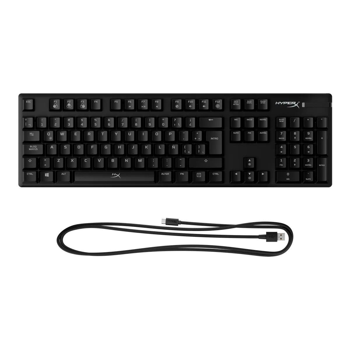 TECLADO HYPERX ALLOY CORE ROJO HX (DISPOSICION PARA LA) NEGRO - 6
