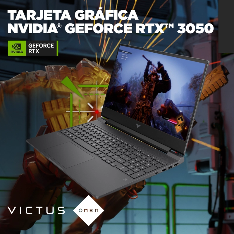 Notebook HP Gamer Victus 15-fb2015la AMD Ryzen 5 16gb Ram 1tb Ssd RTX3050 6gb Windows 11 Home - 9