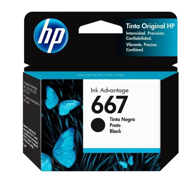 HP 667 BLACK INK CARTRIDGE 120 PAGES - 1