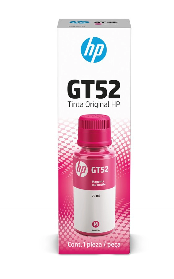 BOTELLA DE TINTA HP GT52 MAGENTA ORIGINAL - 1