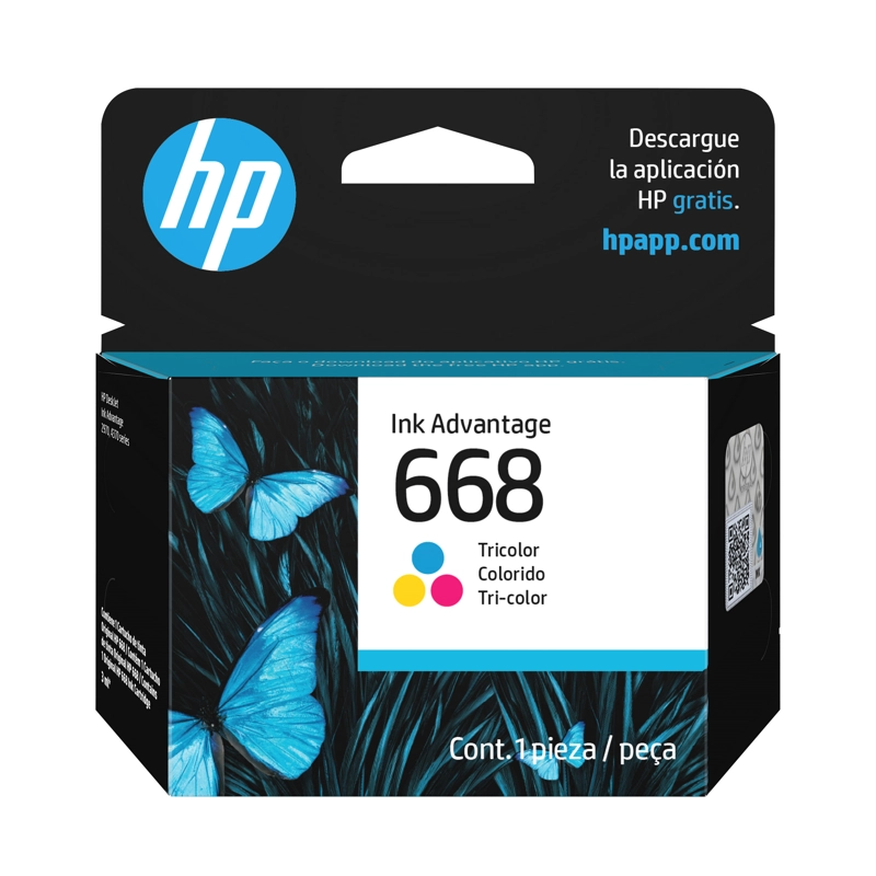 HP 668 TRI-COLOR ORIGINAL INK ADVANTAGE CARTRIDGE - 1