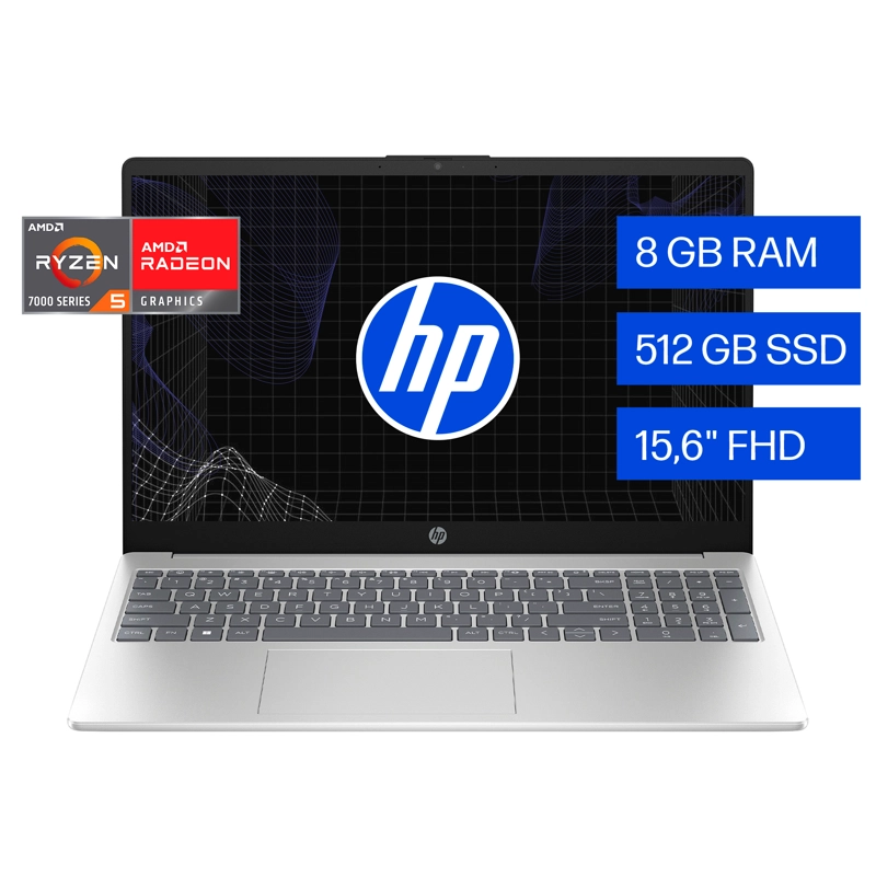 NOTEBOOK HP 15-FC0252LA AMD RYZEN 5 8GB RAM 512GB SSD 15.6' W11H - 2