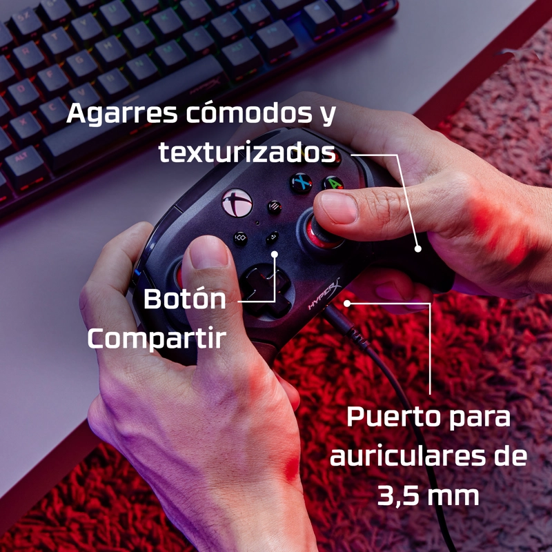 HYPERX CLUTCH GLADIATE CONTROL GAMING ALAMBRICO XBOX - 9