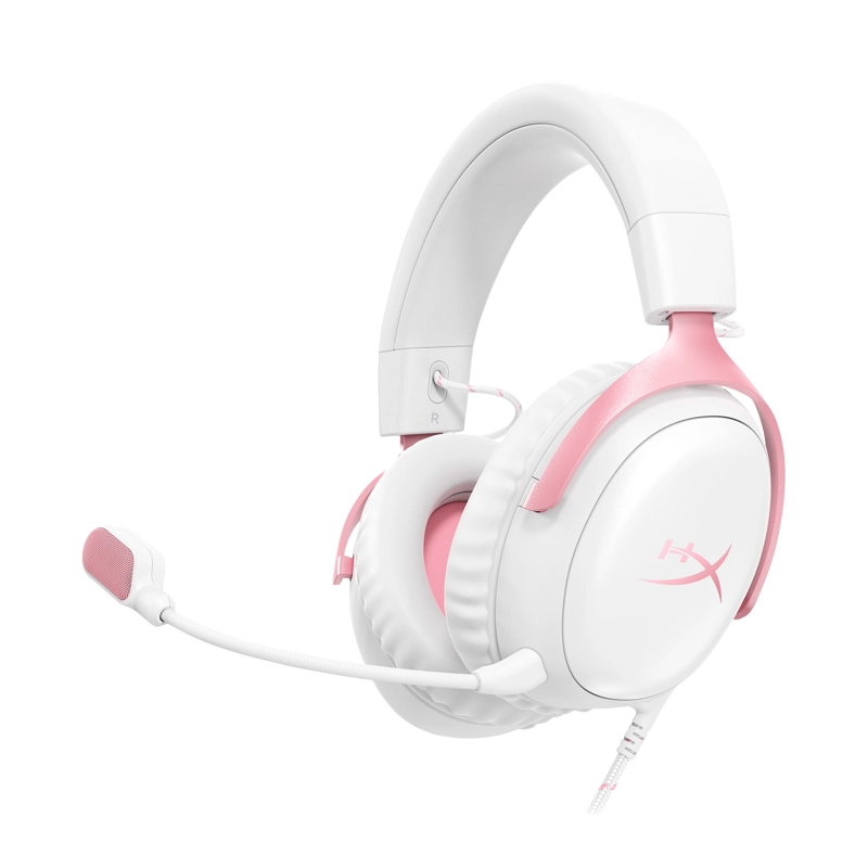 AUDIFONOS GAMING HYPERX CLOUD III BLANCO/ROSA - 1