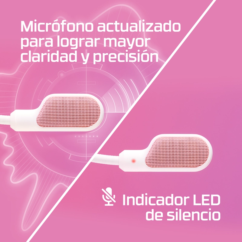 AUDIFONOS GAMING HYPERX CLOUD III BLANCO/ROSA - 12