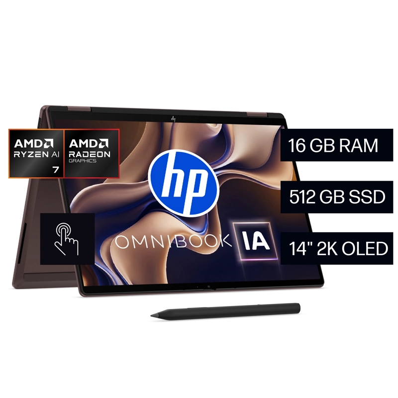 NOTEBOOK HP OMNIBOOK X 14-KC0070LA AMD RYZEN AI 7 16GB RAM 512GB SSD WINDOWS 11 HOME - 1