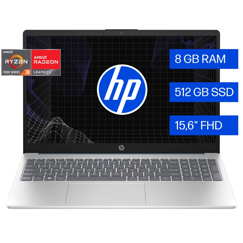 NOTEBOOK HP 15-FC0235LA AMD RYZEN 3 8GB RAM 512GB SSD WINDOWS 11 HOME - 1