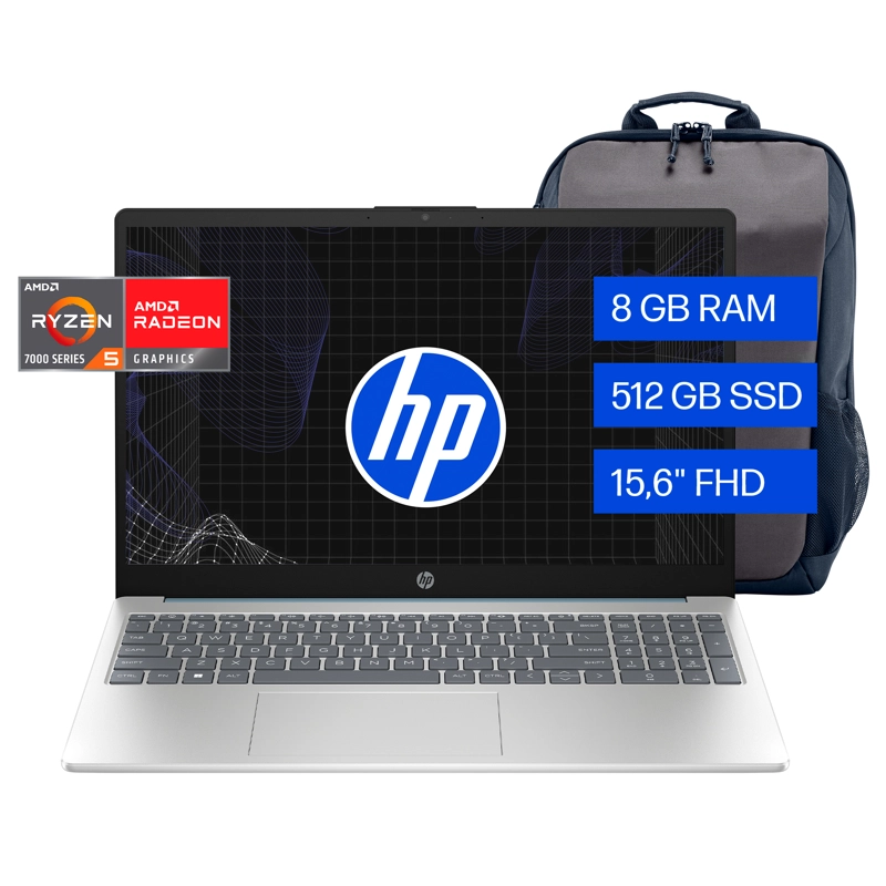 NOTEBOOK HP 15-FC0250LA AMD RYZEN 5 8GB RAM 512GB SSD WINDOWS 11 HOME