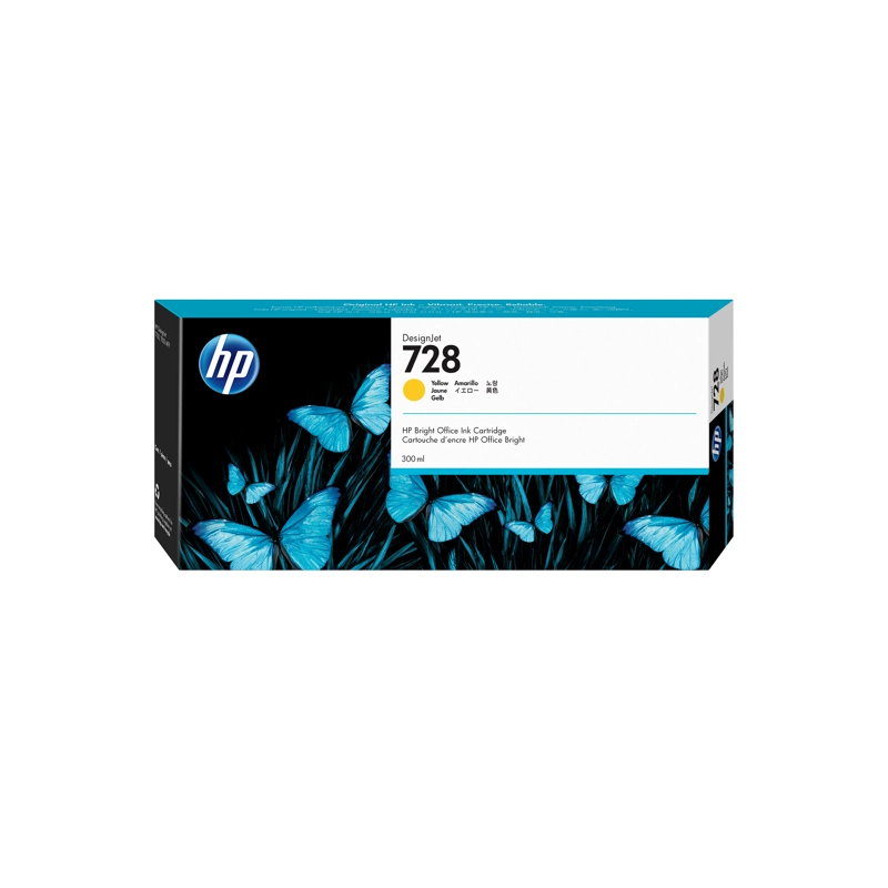 CARTUCHO DE TINTA HP DESIGNJET 728 AMARILLO DE 300 ML - 1