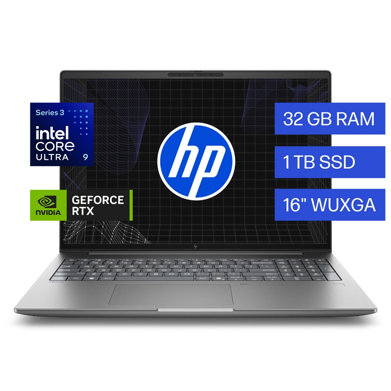 NOTEBOOK HP ZBOOK X G2I INTEL CORE ULTRA 9 32GB RAM 1TB SSD RTX PRO 1000 8GB 16' WINDOWS 11 PRO - 1