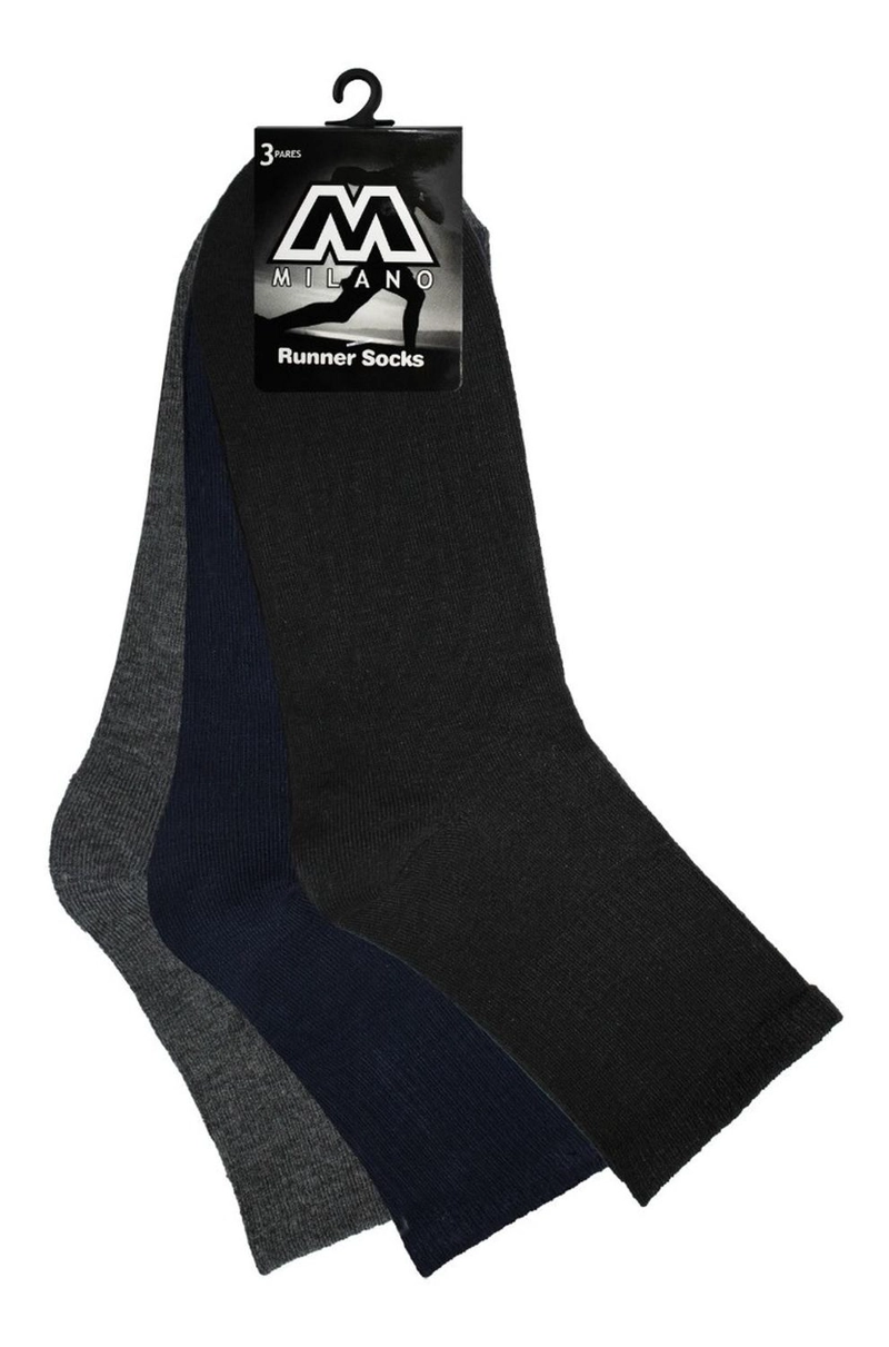 CALCETIN MEDIA CAÑA HOMBRE 12 PARES 35-39 - 2