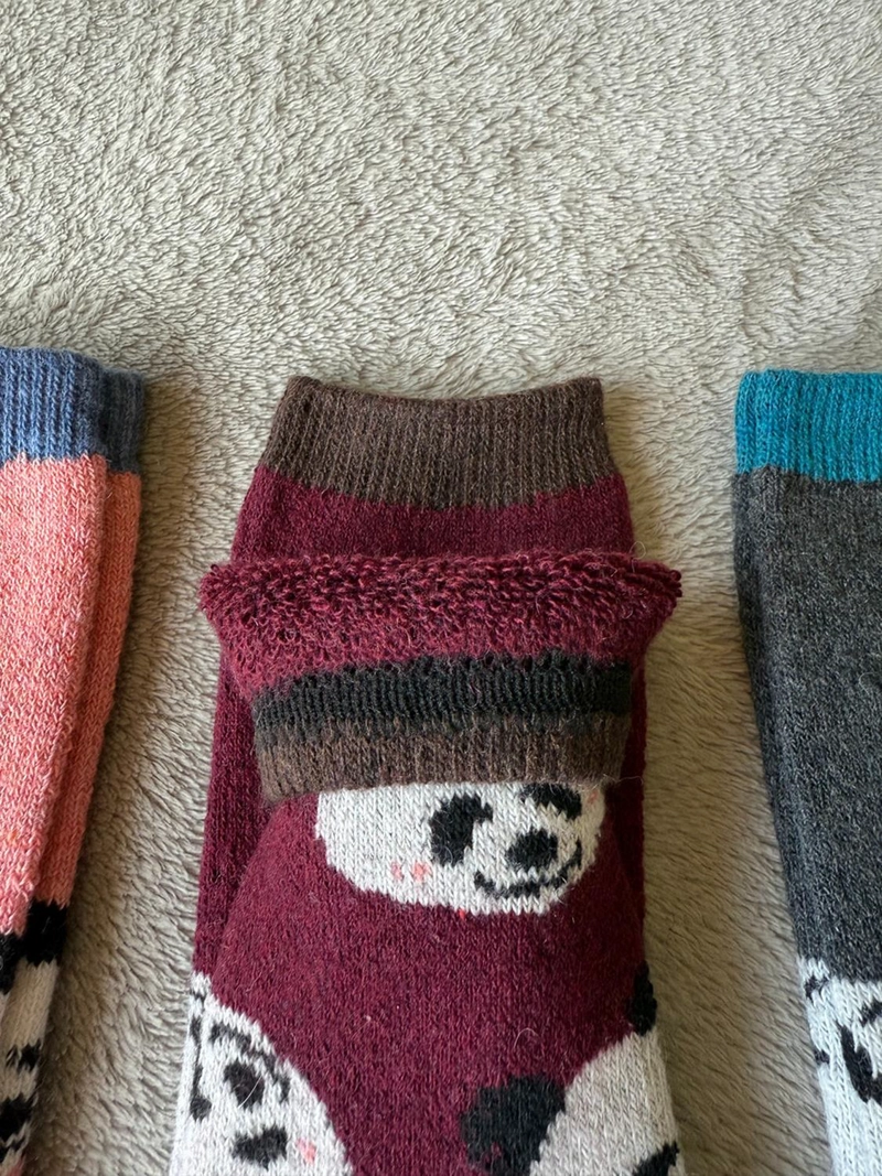 CALCETIN INVIERNO LANA GRUESO MUJER 6 PARES PANDA - 4