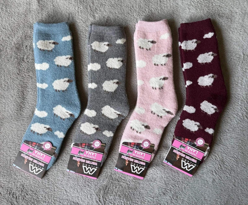 CALCETIN INVIERNO LANA GRUESO MUJER 6 PARES OVEJA - 2