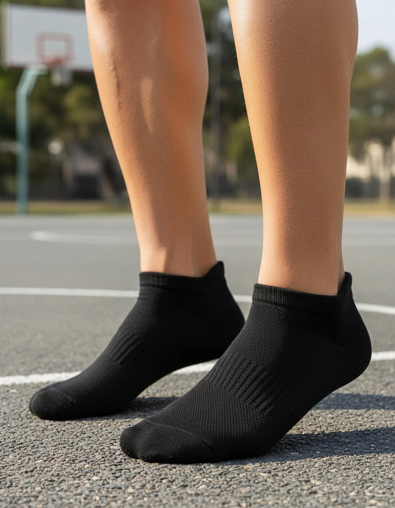CALCETIN NEGRO CORTO TOBILLERA 12 PARES 40-46 - 1