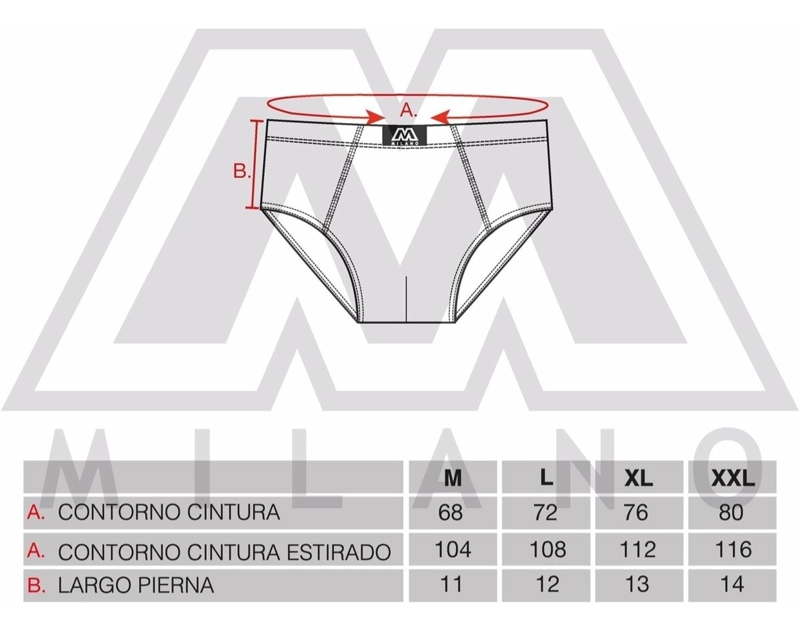 SLIP CALZONCILLO MILANO 6 PACK XL - 3