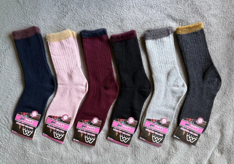 CALCETIN INVIERNO LANA MUJER 6 PARES LISO - 2