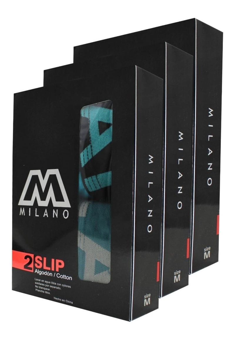 SLIP CALZONCILLO ALGODON MILANO 6 PACK XL - 2