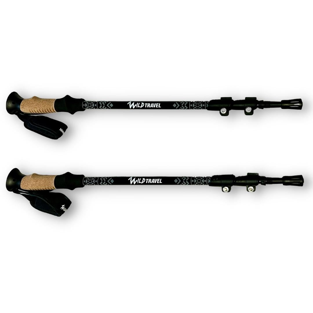 PACK BASTONES TREKKING WILD TRAVEL ALUMINIO 2 UNIDADES - 3
