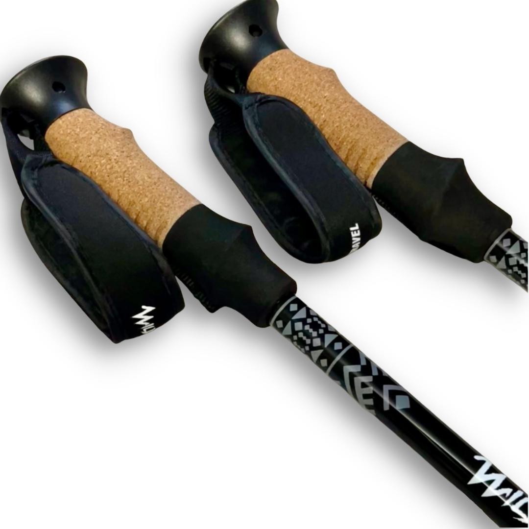 PACK BASTONES TREKKING WILD TRAVEL ALUMINIO 2 UNIDADES - 4