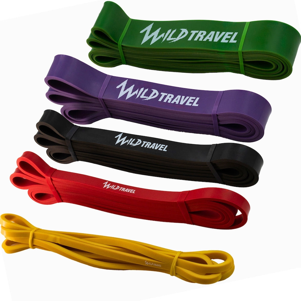 BANDA ELÁSTICA WILD TRAVEL POWER BANDS VERDE DE RESISTENCIA PULL UP GYM - 5