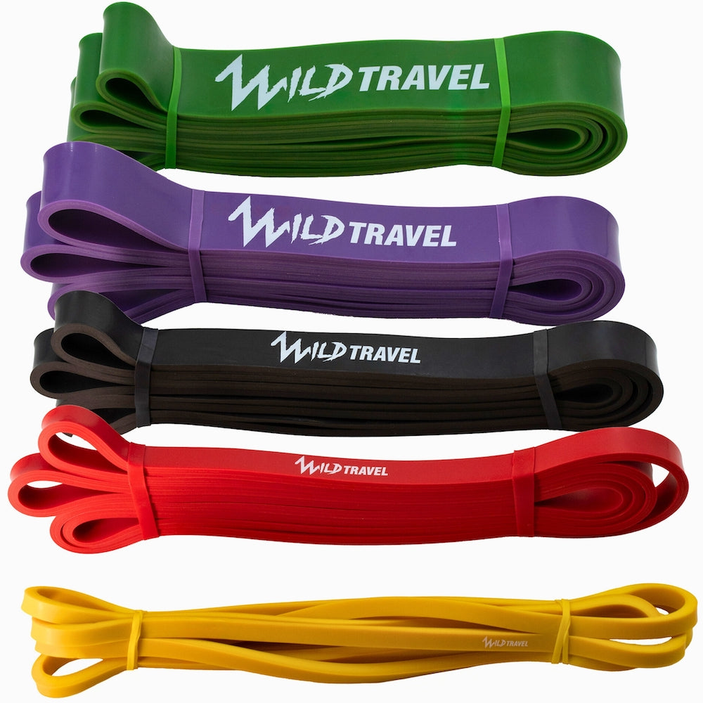 BANDA ELÁSTICA WILD TRAVEL POWER BANDS NEGRA DE RESISTENCIA PULL UP GYM - 5