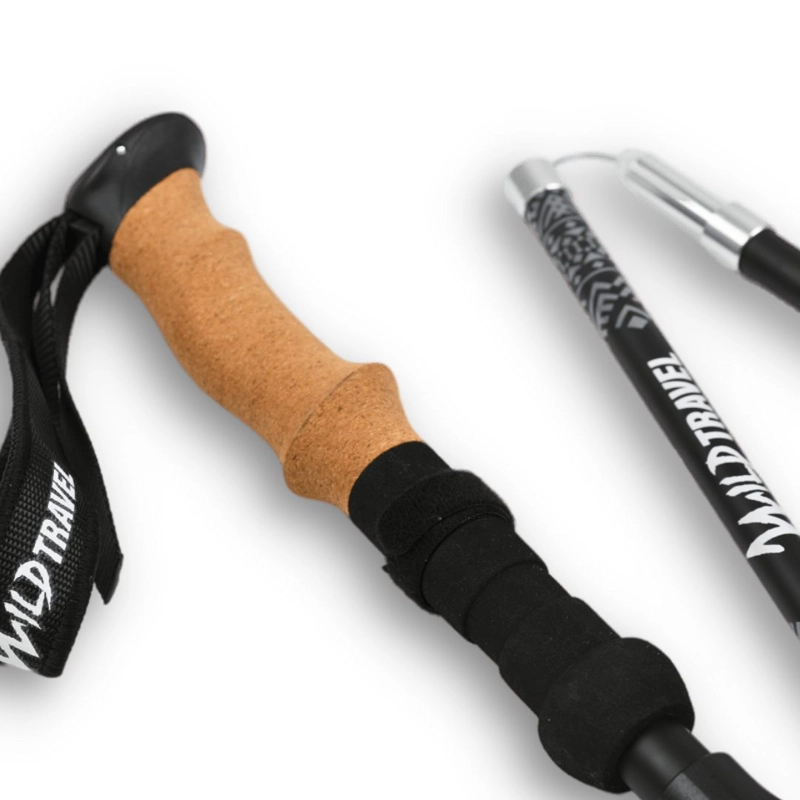 PACK BASTONES TREKKING WILD TRAVEL ALUMINIO PLEGABLES 2 UNIDADES - 5