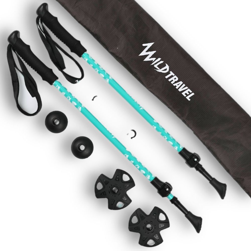 PACK 2 BASTONES TREKKING WILD TRAVEL ALUMINIO DISEÑADO PARA NIÑOS/AS TELESCÓPICO - 1